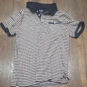 Goodfellow & Co Navy and White Striped Polo